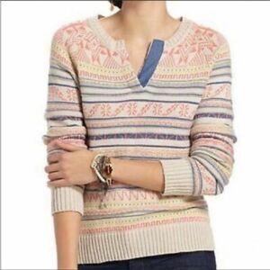 Anthropologie Fiets Voor 2 Orange Mott Sweater S